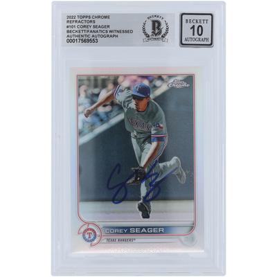 V106832 Ranger Corey Seager Texas Rangers Autogramm 2022 Topps Chrome Refractor #101 Beckett Fanatics Zeuge authentifiziert 10 Karte Corey Seager AUT TPP TRADING CARDS 45666 AUTTRC CA01B00118 #5 Image