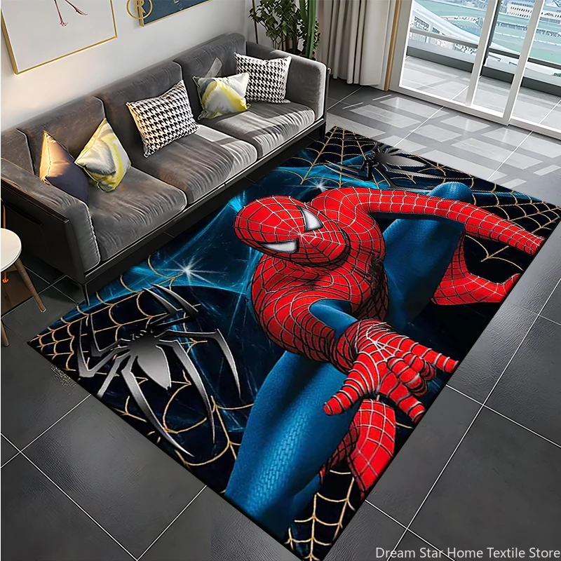 MINISO Disney Spiderman Pattern Rug Carpets for Living Room Bathroom Kitchen Mat Doormat Carpet for Bedroom Home Kids Decor Gift
