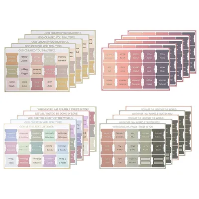 5 Blatt selbst klebende Papier laschen Bibel index tabs einfach zu lesen Bibel buch laschen Groß druck laminierte Bibel laschen zum Lesen von Studien Image