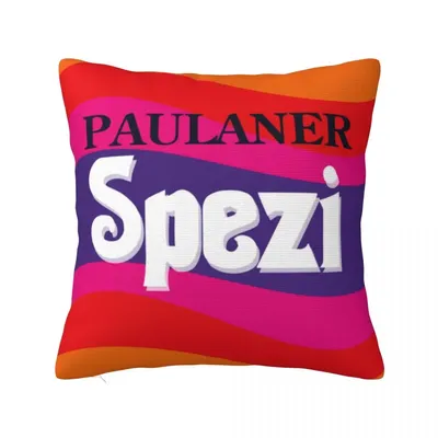 Paulaner Spezi Logo-Kissenbezug, Münchner-Kissenbezug, toller Kissenbezug mit Reißverschluss für Image