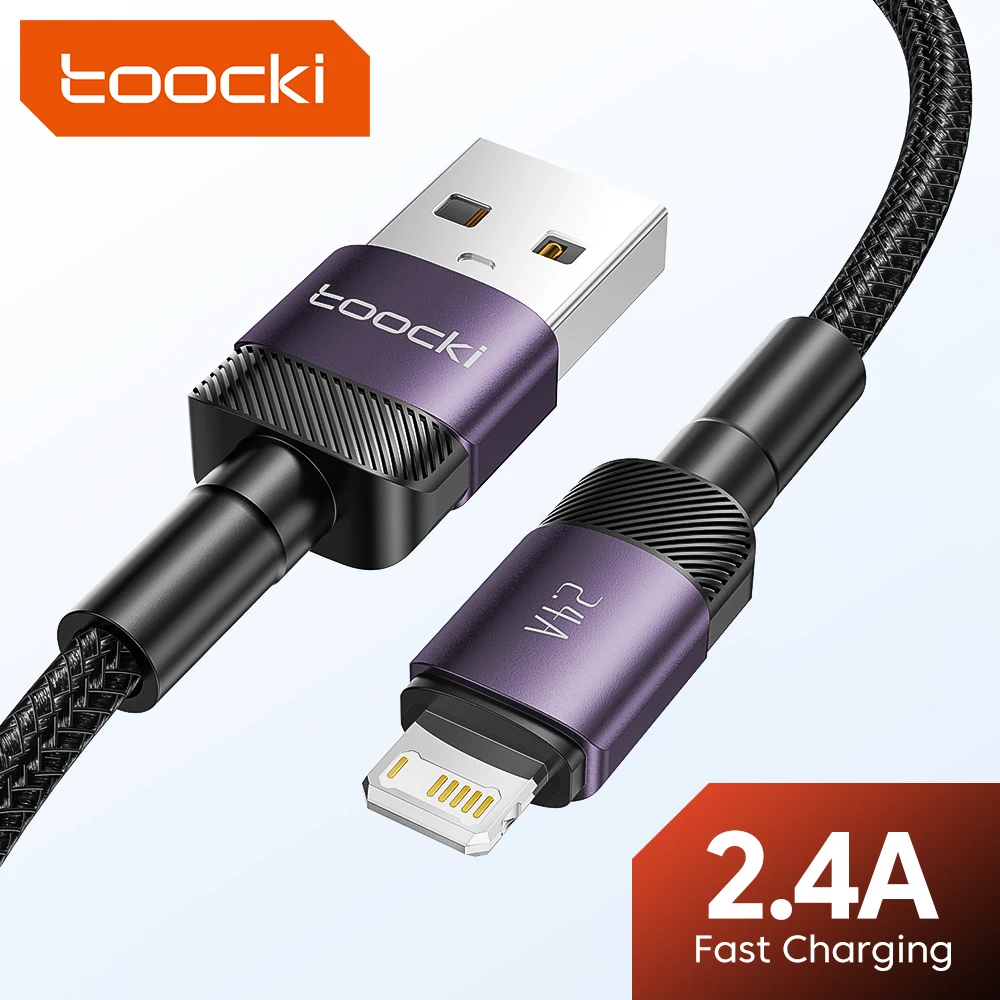 Toocki usb kabel für iphone14 13 12 11 pro max xs xr x se 8 7 6 plus schnell aufladbare handy datenleitung für ipad ladegerät Image