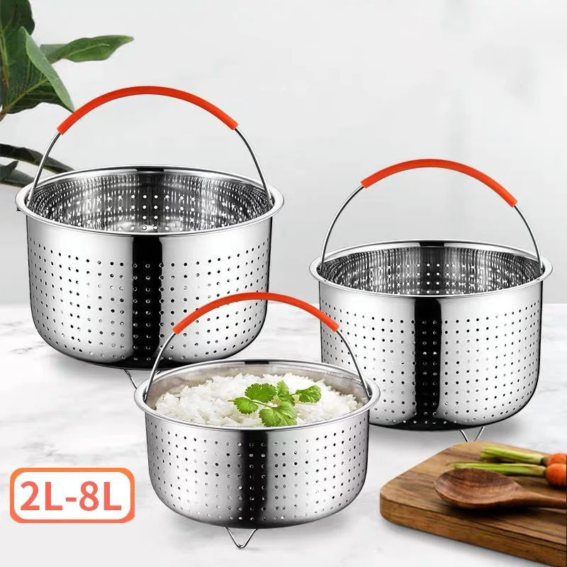 Edelstahl Dampf korb Topf Zubehör für 3/6/8 qt Topf Schnell kochtopf Image