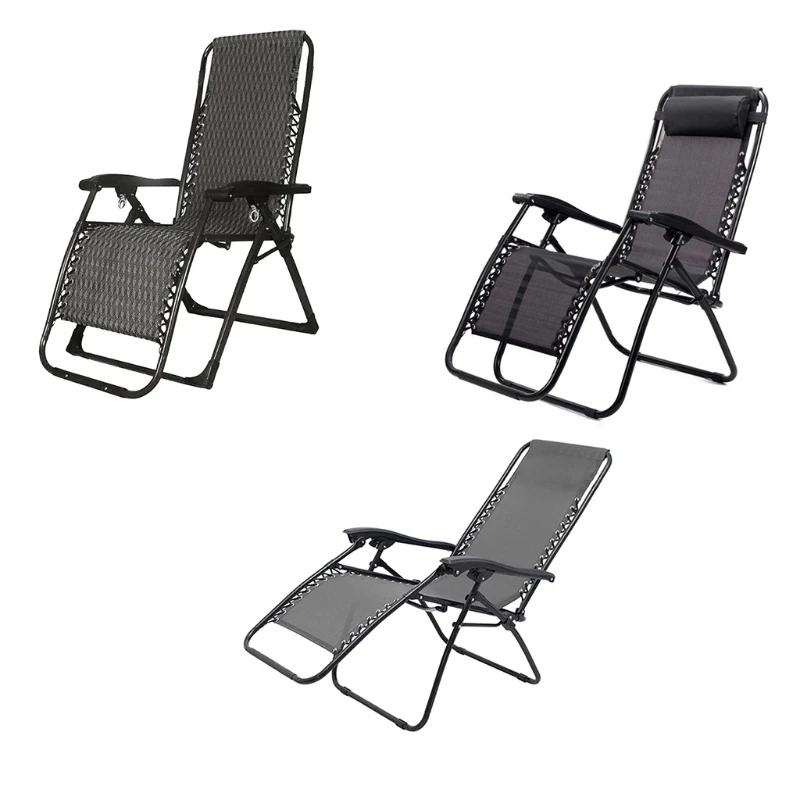 Universal Schwerkraft Stuhl Klapp Liege Ersatz Tuch Atmungsaktive Langlebig Mesh Outdoor Terrasse Liege Abdeckung Pad Kissen Image