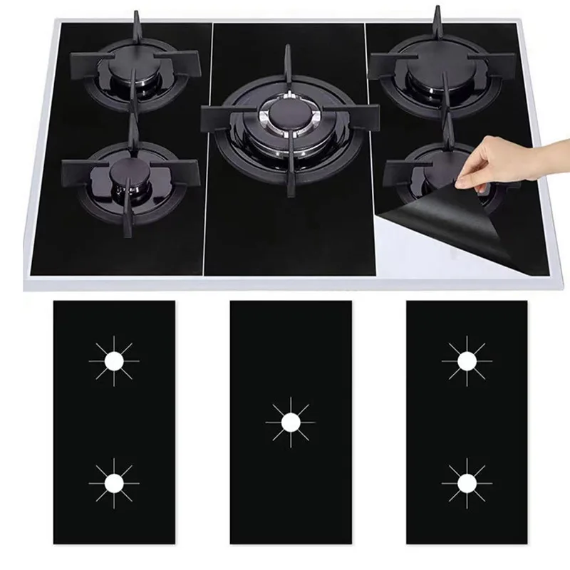0,1mm dickes und hoch temperatur beständiges Gasherd-Ölpad Antihaft-Gasherd schutz wieder verwendbares Ofenreinigungsmatten-Ölpad Image
