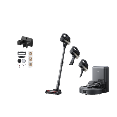 eufy Saugroboter 3-in-1 E20 + Attraktives Zubehörset + Wandhalterung Image