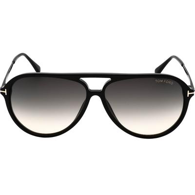 Tom Ford Samson glanzend schwarze Sonnenbrille
