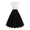 Elegant 1950er Vintage-Kleid Knielang Kleid A-Linie Kleid Teekleid A-Linie Damen Weihnachten Karneval Neujahr Heimkehr Alltagstauglich Junggesellinnenabschiedsparty Erwachsene Abschlussballkleider