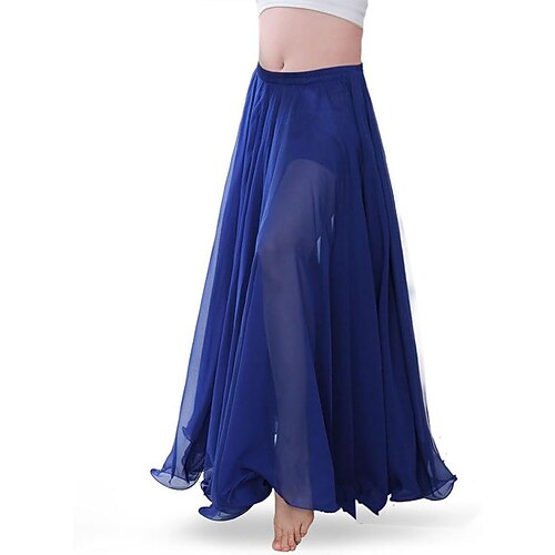 Bauchtanzrock für Damen, Chiffon-Tanzkleid, Familienfoto-Kleidung, fließendes Maxikleid, Halloween-Kostüm, Geschenk Image