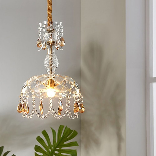 Französischer Kristallkronleuchter im Retro-Stil, Laternendesign, Pendelleuchte, 110–240V Image