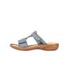 Pantolette RIEKER, Damen, Gr. 42, blau (hellblau), Lederimitat, sportlich, Schuhe