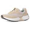 Keilsneaker GABOR ROLLINGSOFT, Damen, Gr. 37, beige, Textil, Ziegenveloursleder, unifarben, sportlich, Schuhe Sneaker, Freizeitschuh, Halbschuh, Schnürschuh mit OPTIFIT-Fußbett