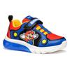 Sneaker GEOX "J CIBERDRON BOY Blinkschuh", Kinder, Gr. 34, blau (blau, rot), Textil, Synthetik, modisch, Schuhe, Retro Sneaker, Blinkschuh mit Super Mario Motiv