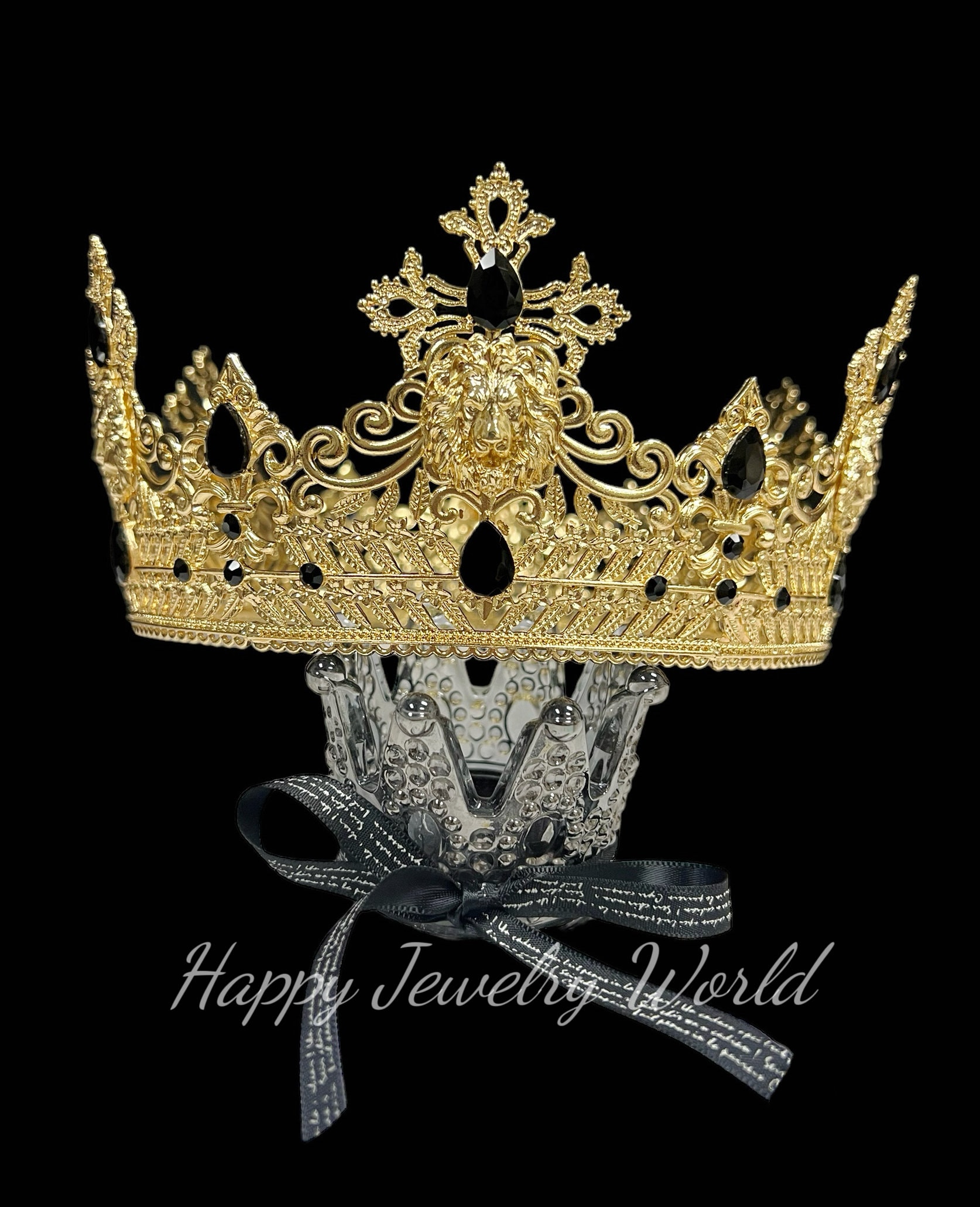 Königskrone für Männer, königliche Herrenkrone, Prinz Tiara für Hochzeit, Geburtstag, Abschlussball, Party, Halloween, Dekoration, Cosplay, Geschenk f
