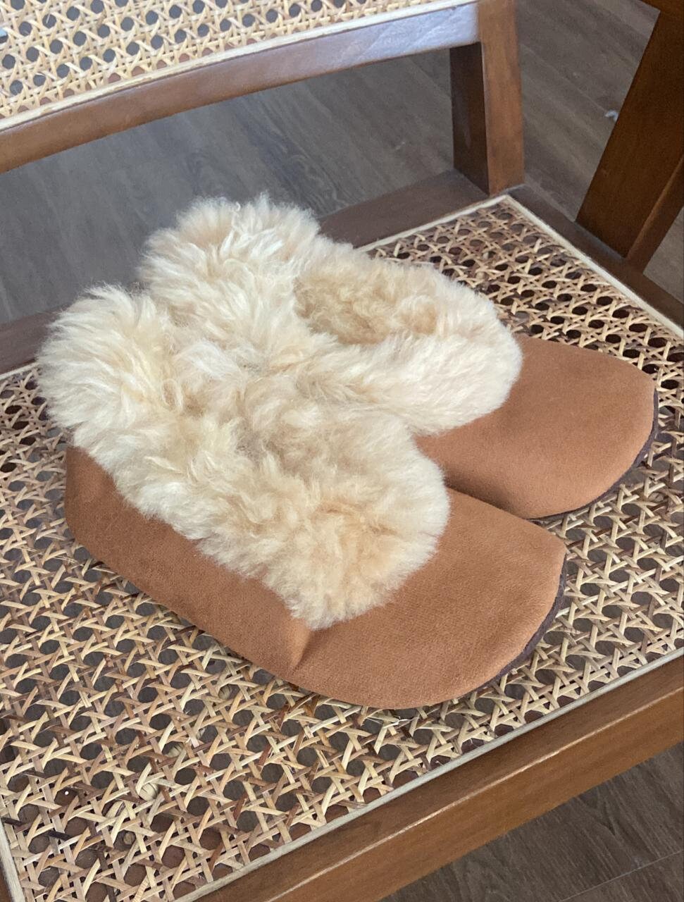 Chaussons en fourrure d'alpaga, chaussons unisexes du Pérou, chaussons en fourrure, chaussons d'hiver, chaussons en alpaga moelleux, chaussons en alpa