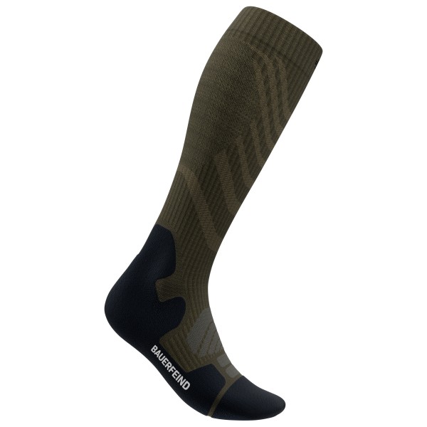 Bauerfeind Sports - Outdoor Merino Compression Socks - Kompressionssocken 46-49 - M: 38-44 cm | EU 46-49 oliv