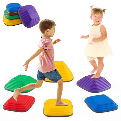 Costway 6 Pcs Kids Stepping Stone Square Balance Blocks for - See Details