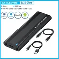 Disco rigido esterno Doppio protocollo M.2 NVMe SSD Custodia 10 Gbps M.2 NVMe Scatola esterna Custodia gratuita per 2230/2242/2260/2280 M.2 SSD