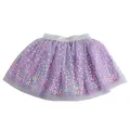 Eternal Garden Viola Ragazze Fiore Paillettes Pieghettato Principessa Tutu Gonne Pantaloni corti Sotto i bambini Danza Gonna elastica in vita Mini