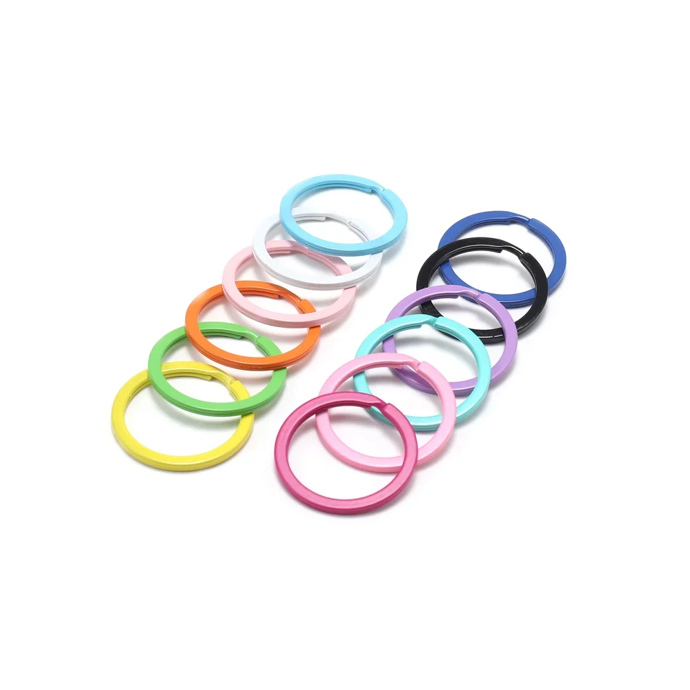 10 teil/los 30mm runde DIY Metall Schlüssel halter Split Ringe Unisex Schlüssel ring Schlüssel bund Schmuck Schlüssel anhänger Herstellung Zubehör findns Image
