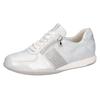 Sneaker WALDLÄUFER "H-PAMELA", Damen, Gr. 7 (40,5), silber (silberfarben), Nappaleder, Veloursleder, metallic, sportlich, Schuhe Sneaker, Bequemschuh, Halbschuh, Schnürer in Komfortweite H (= sehr weit)