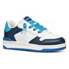 Sneaker GEOX "J WASHIBA BOY", Kinder, Gr. 29, weiß (weiß, blau), Synthetik, Textil, sportlich, Schuhe, Retro Sneaker, Schlupfschuh im Skater-Look