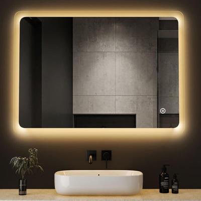Led Badspiegel mit Beleuchtung 50 x 70 cm Badezimmerspiegel 3 Lichtfarbe Dimmbar 3000-6500K Image