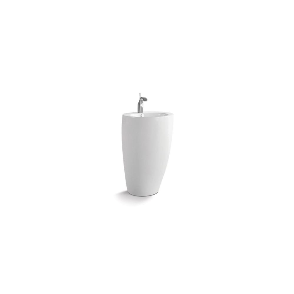 Lavabo colonne en céramique blanche 52x85x53cm