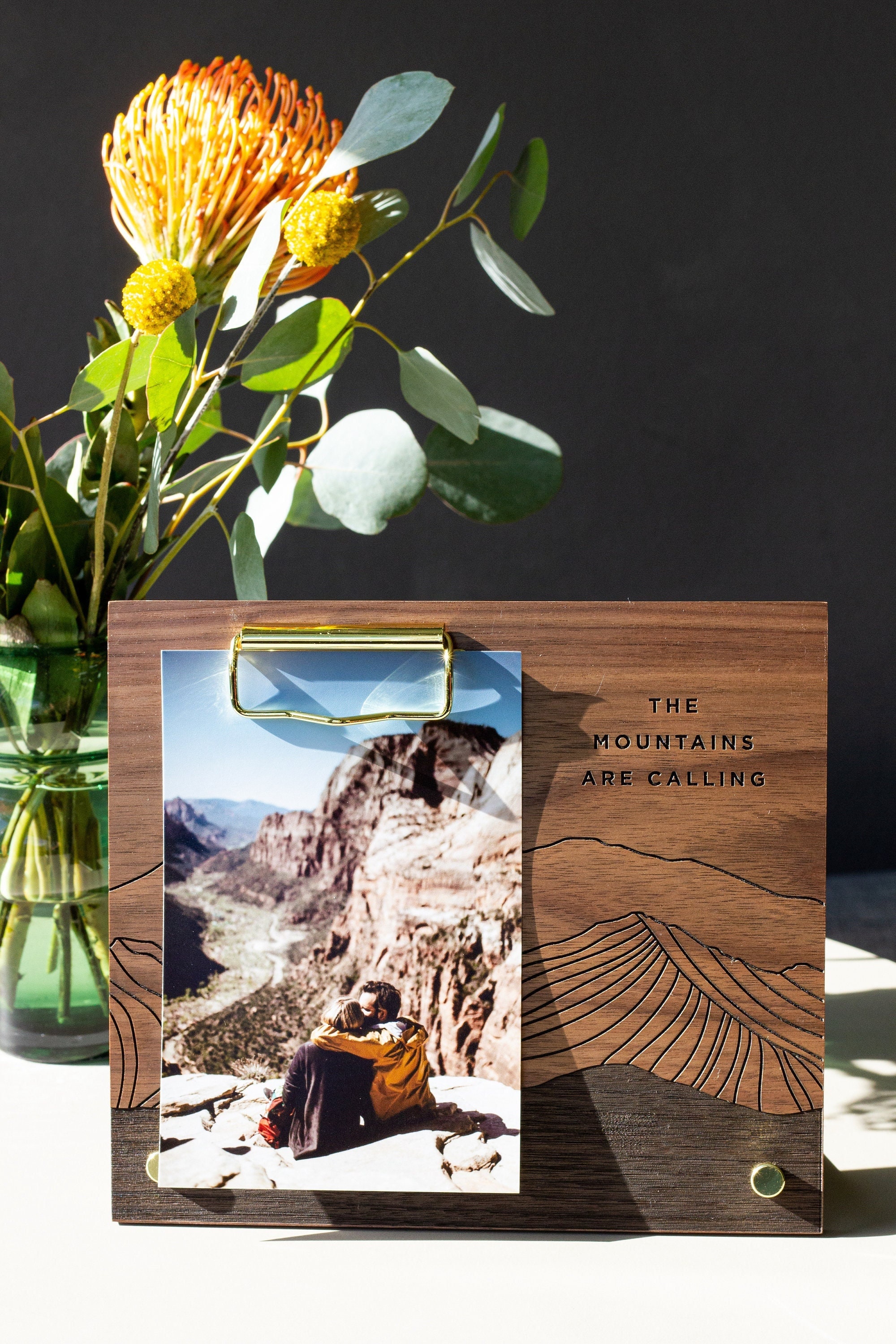Le montagne chiamano cornice per foto in legno [cornice per matrimoni di montagna, cornice per foto personalizzata, cornice in legno 4x6, regalo per a