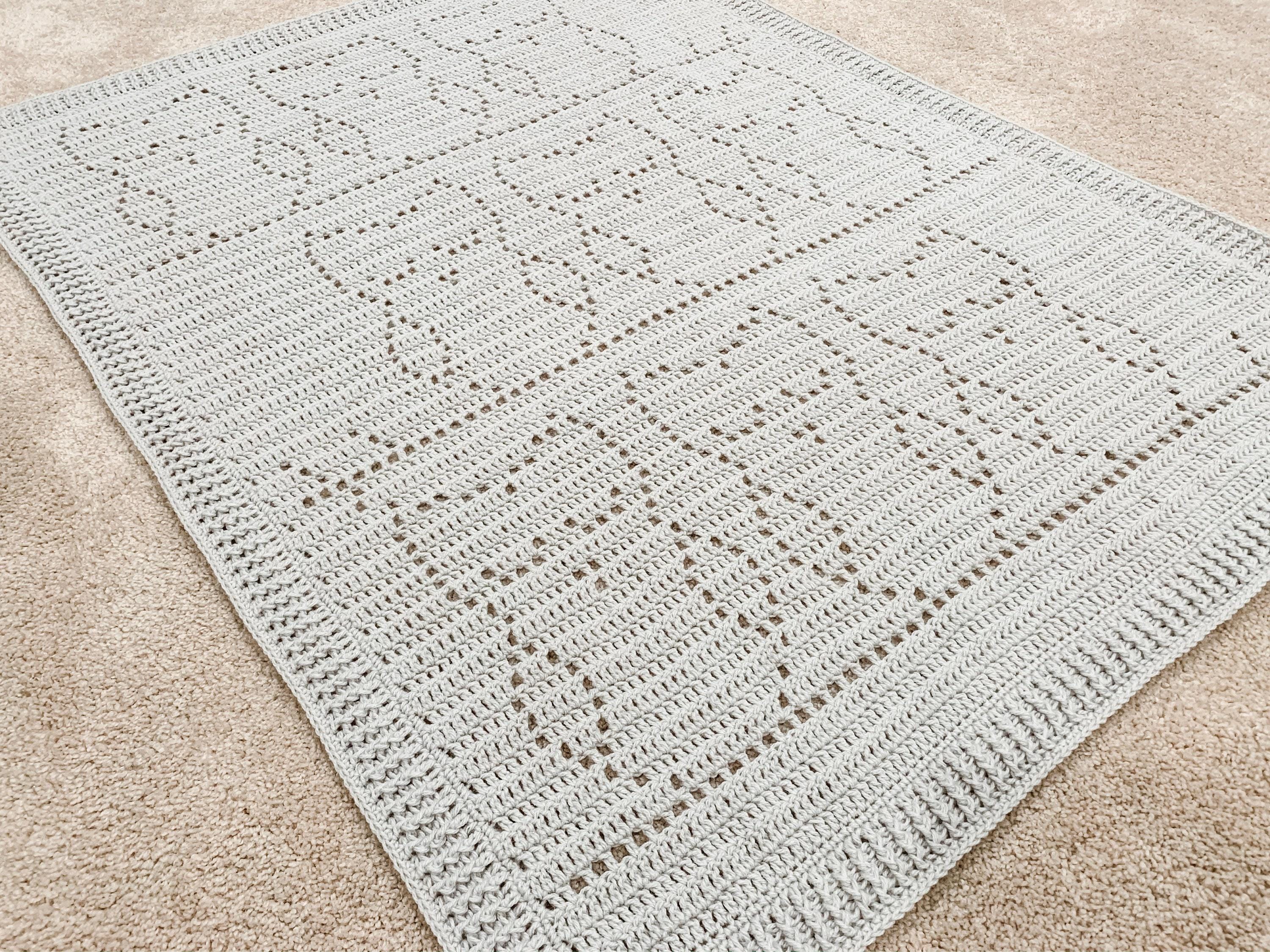 Coperta Archie / Schema per coperta all'uncinetto filet / Schema per coperta per neonato all'uncinetto / Coperta filet / Schema all'uncinetto / Gufi /