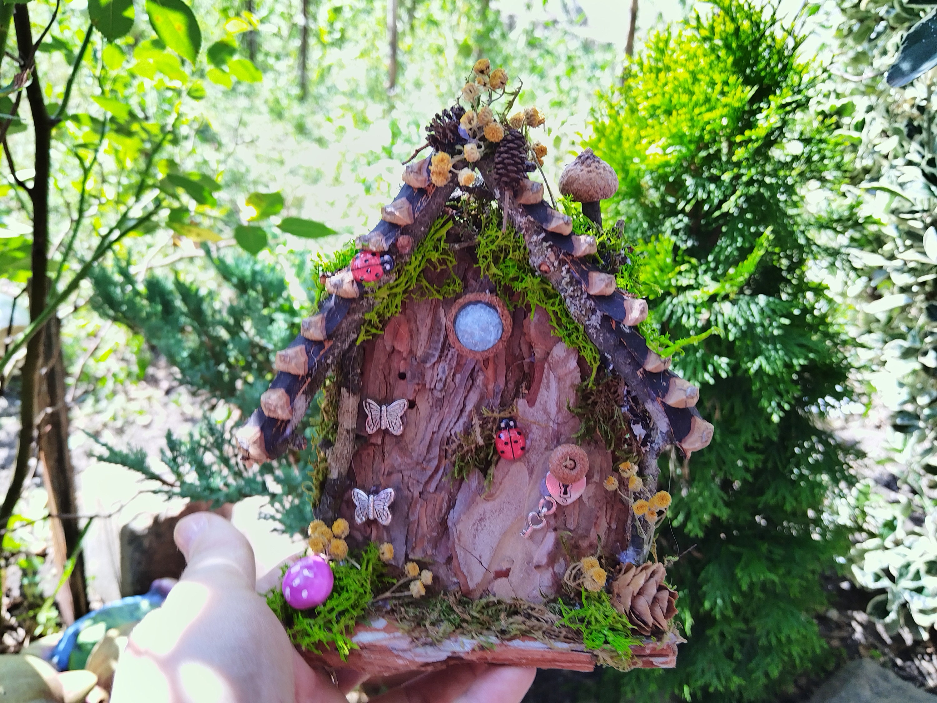 Porta delle fate, porta delle fate in legno, accessori del giardino delle fate, porta delle fate per albero, porta della casa delle fate, porta in leg