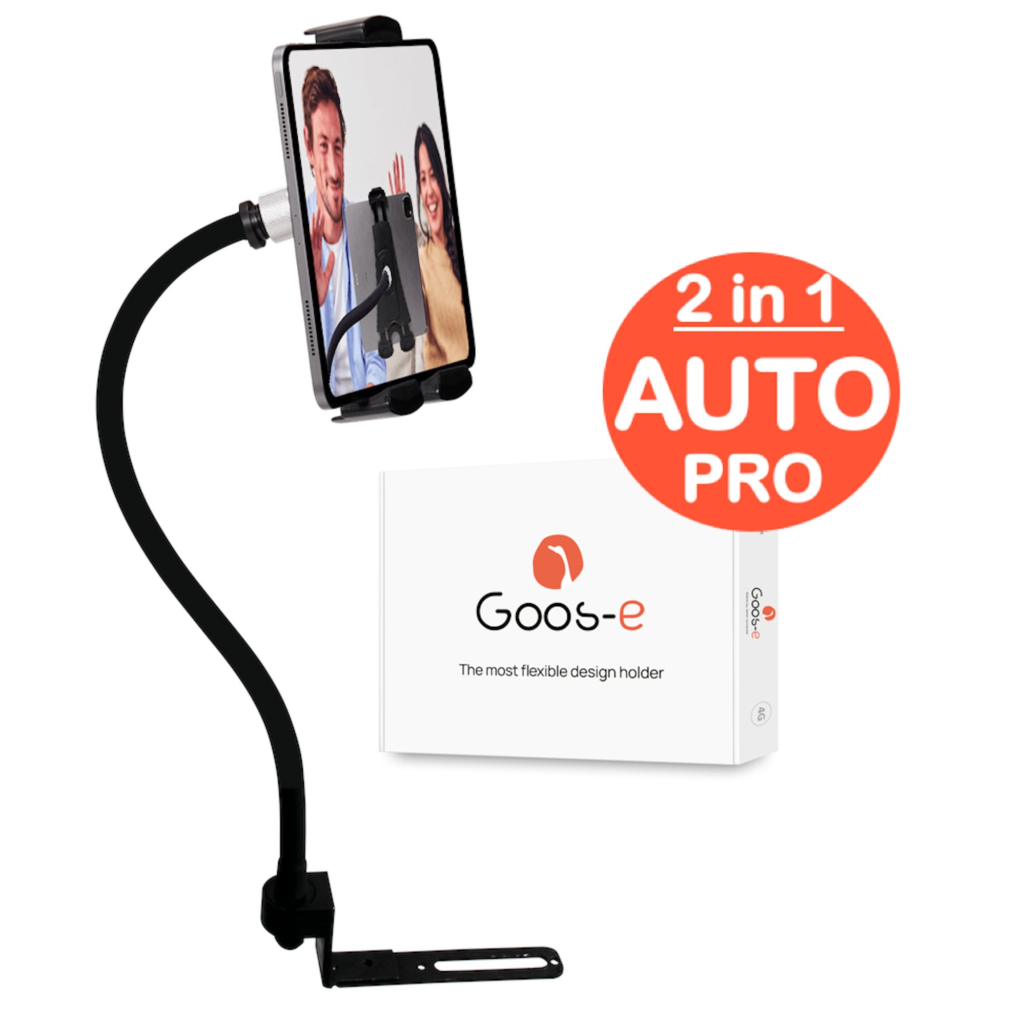Supporto per tablet da auto - Supporto per telefono da auto - 6-14 pollici, per il massimo comfort di guida nella parte anteriore e posteriore, suppor