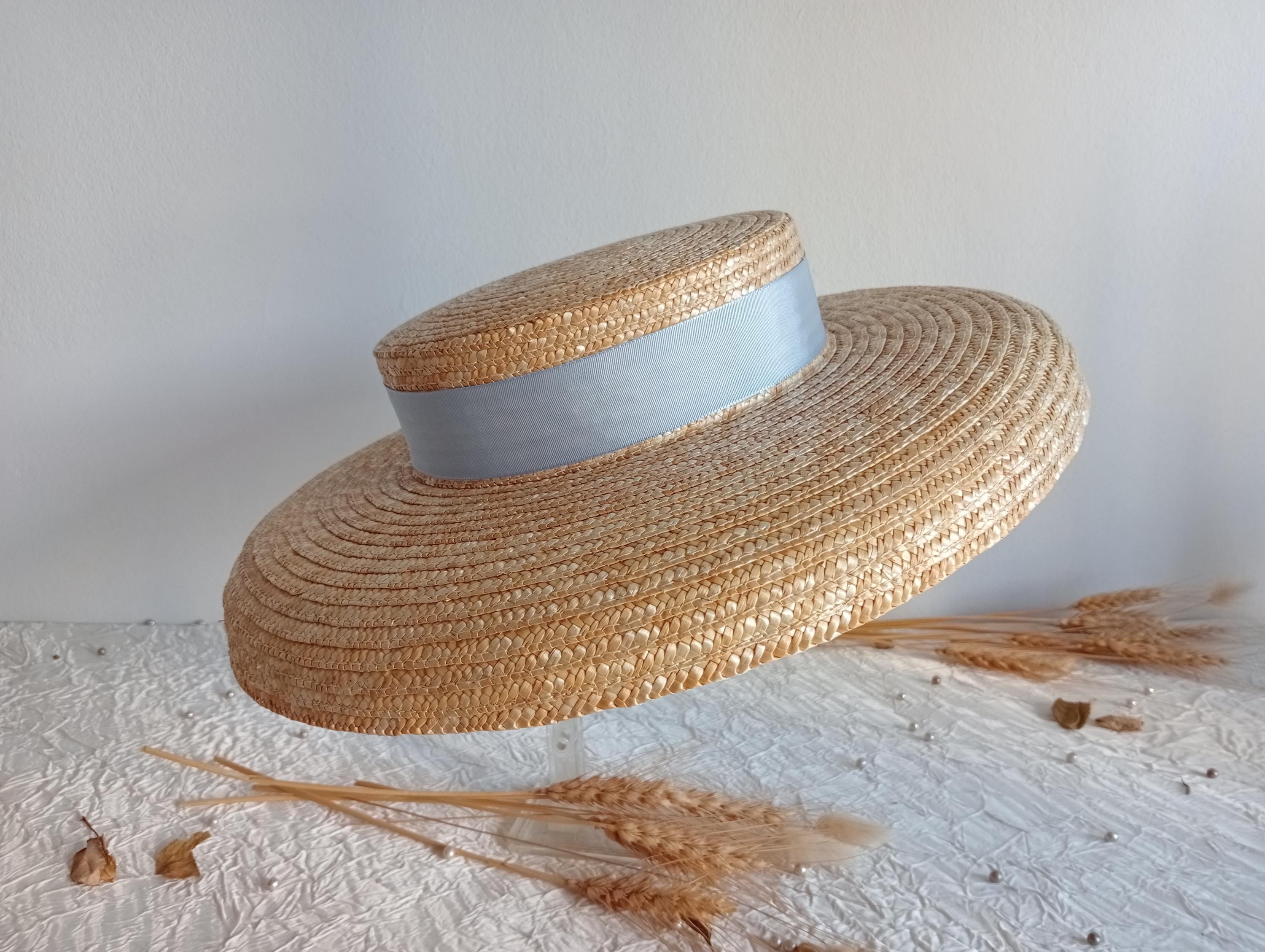 Cappello da sole in paglia naturale, cappello da sole in paglia estivo, cappello da sole in paglia formale, cappello da sposa, cappello da sole in pag