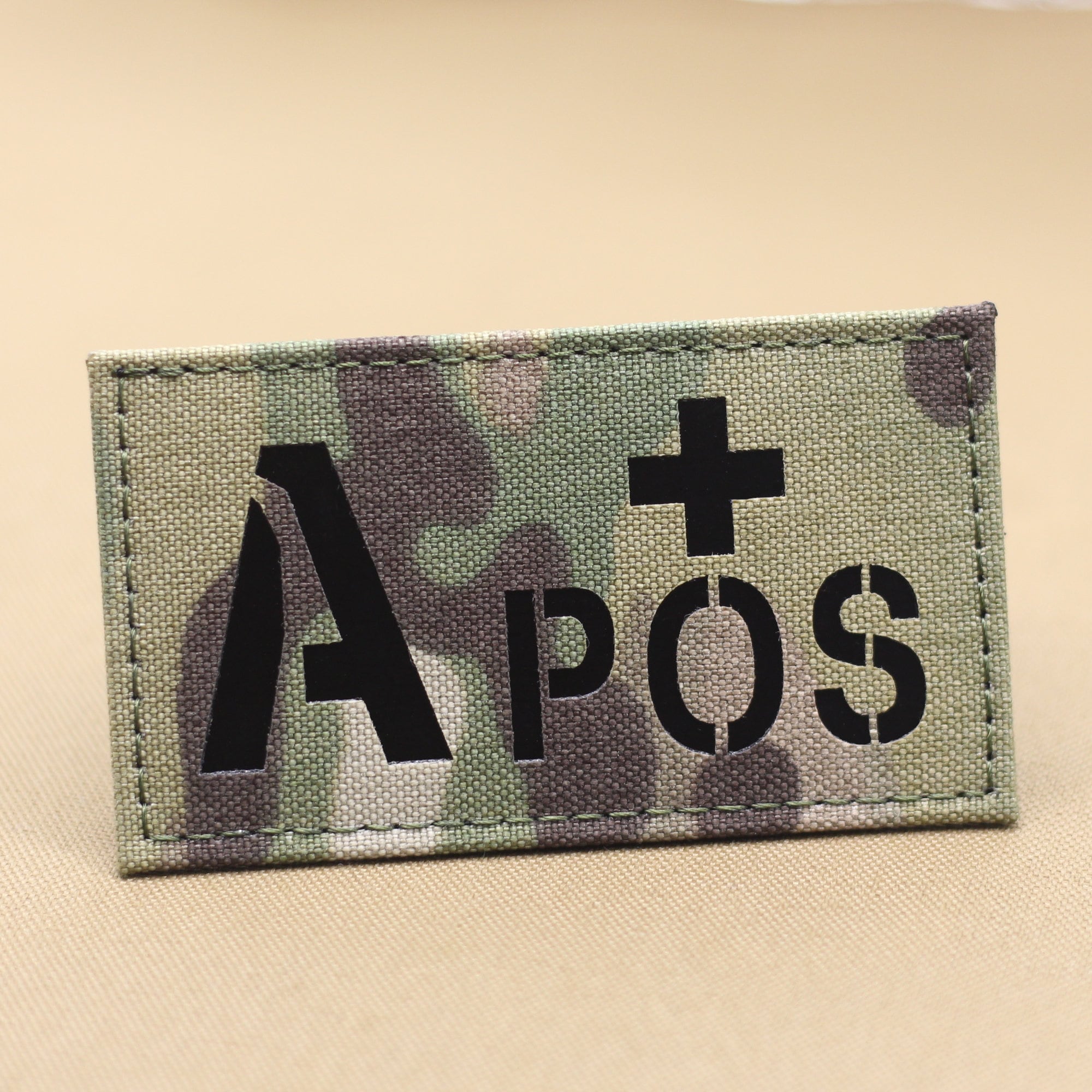 Toppa gruppo sanguigno Toppa medica Toppa IR Combat ID Toppa militare Toppa tattica a infrarossi Toppa riflettente Toppa tagliata al laser - 3,5 x 2 p