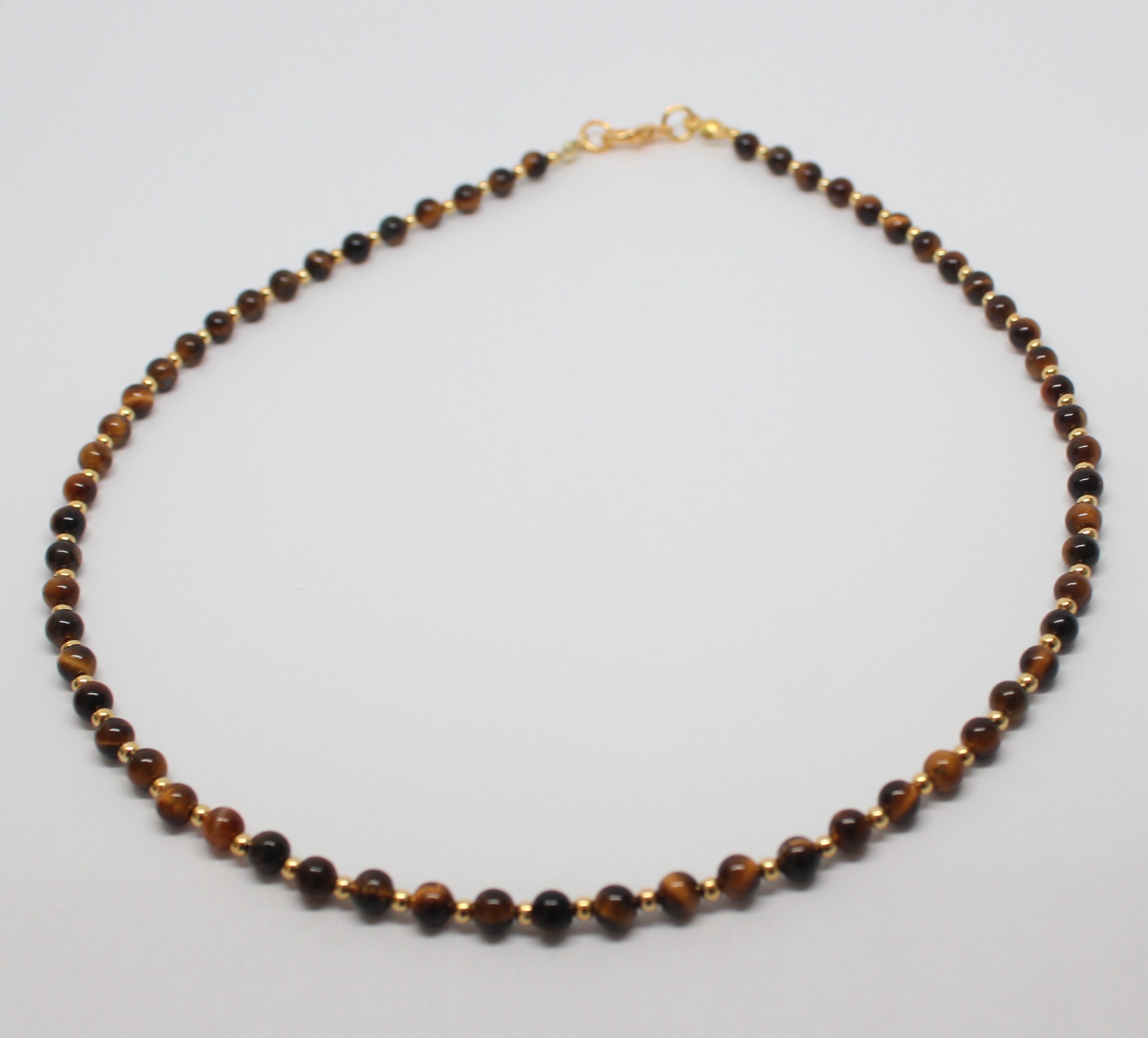 Collana girocollo in pietra preziosa occhio di tigre, gioielli occhio di tigre, collana occhio di tigre, girocollo occhio di tigre, regalo per lei/lui