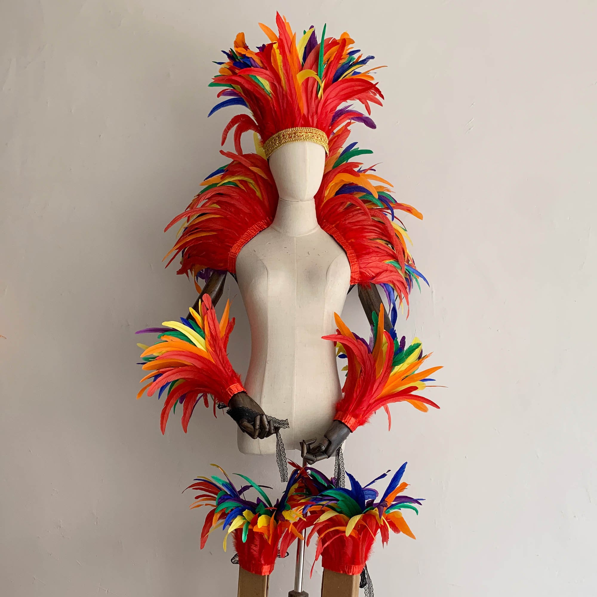 Scialle di piume da ballerina a 6 strati/Sciarpa di piume di carnevale/Sciarpa di piume per spettacoli teatrali/Costume di Halloween/Spettacolo/Mantel