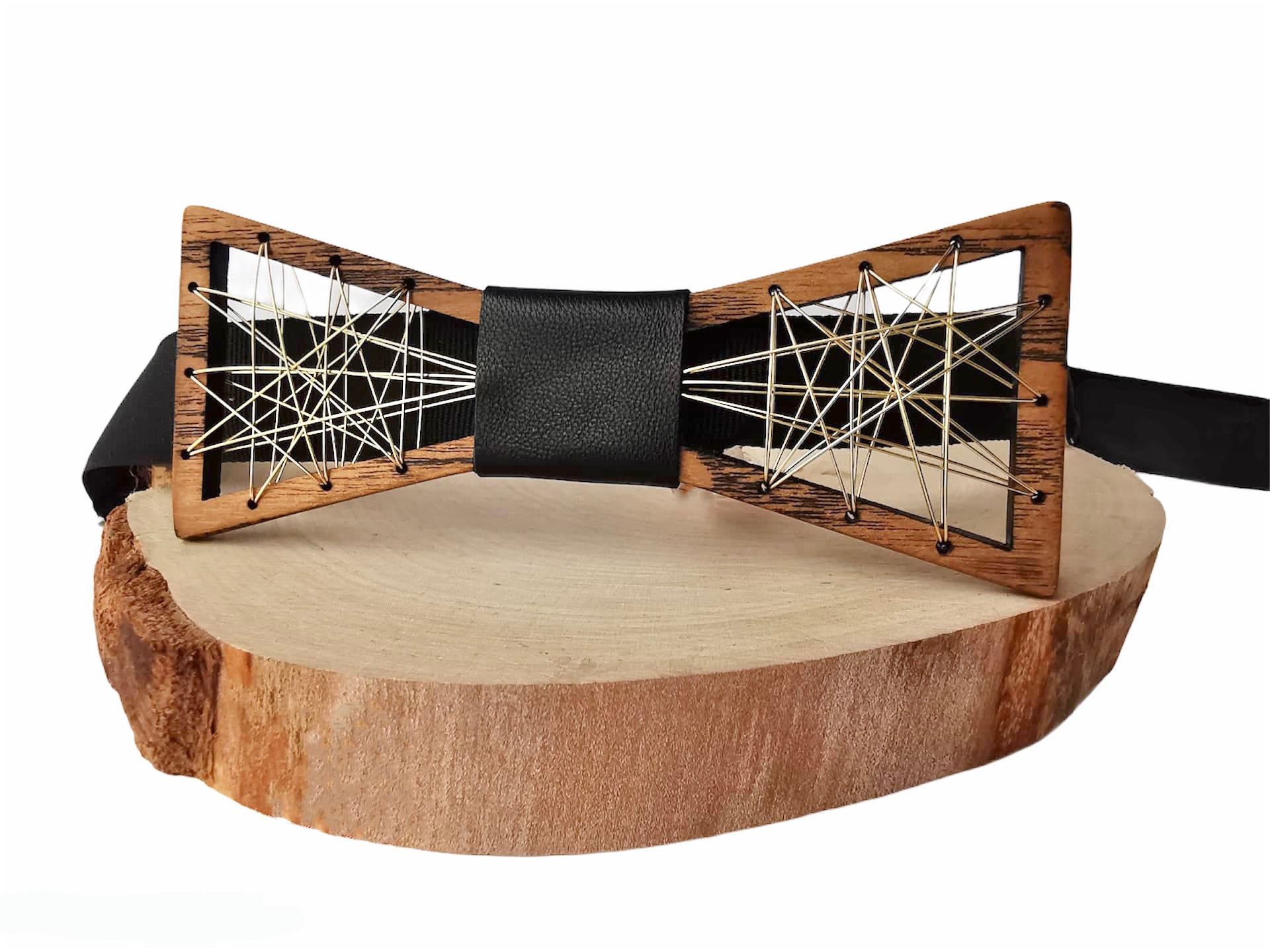 Papillon in legno e metallo di colore personalizzato, Papillon in legno, Papillon in metallo, Papillon in pelle, Papillon originale, Papillon fatto a