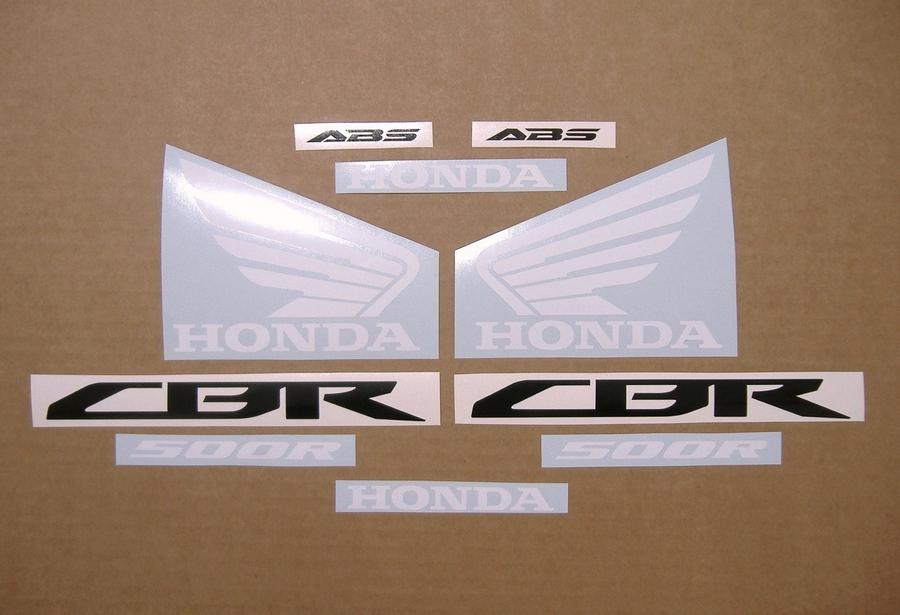 CBR 500R 2013-2015 set completo di decalcomanie replica aftermarket kit di adesivi per restauro completo grafica di ricambio riproduzione ABS logo cbr