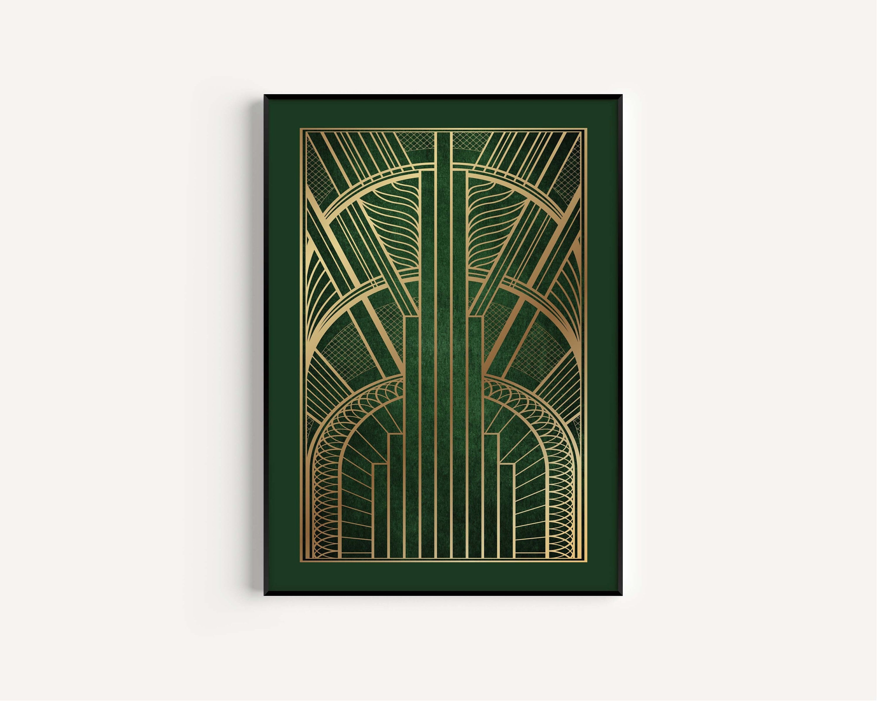 Stampabile Art Déco, Stampa Verde Oro, Stampa Art Déco, Stampa Geometrica, Art Déco, Poster, Stampa Artistica da Parete, Stampa Artistica Verde, Art D