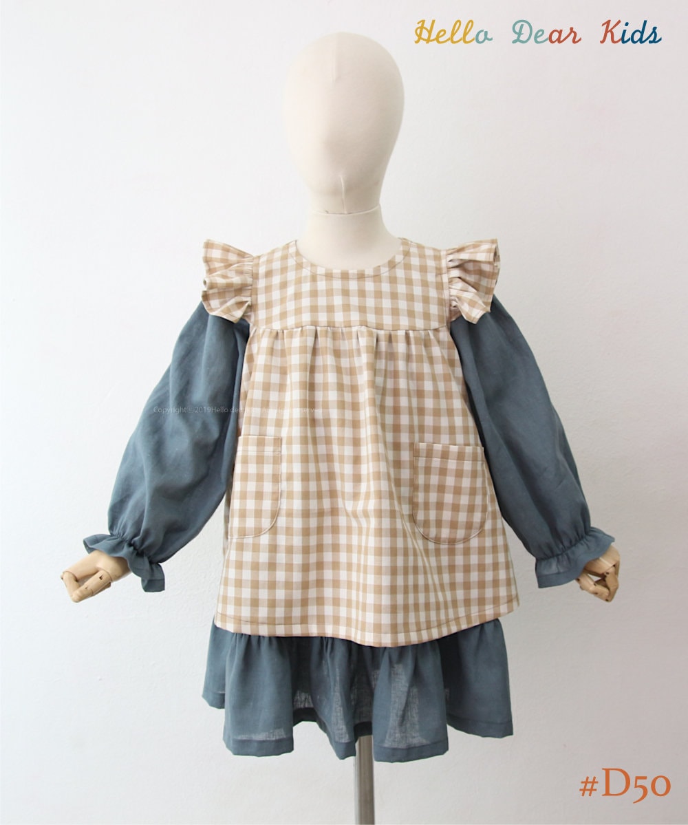 D50/Modello di cucito / Modello di cucito PDF/ Modello di cucito per abiti da bambina/ Modello di cucito per bambini/ Modello di cucito per neonati /