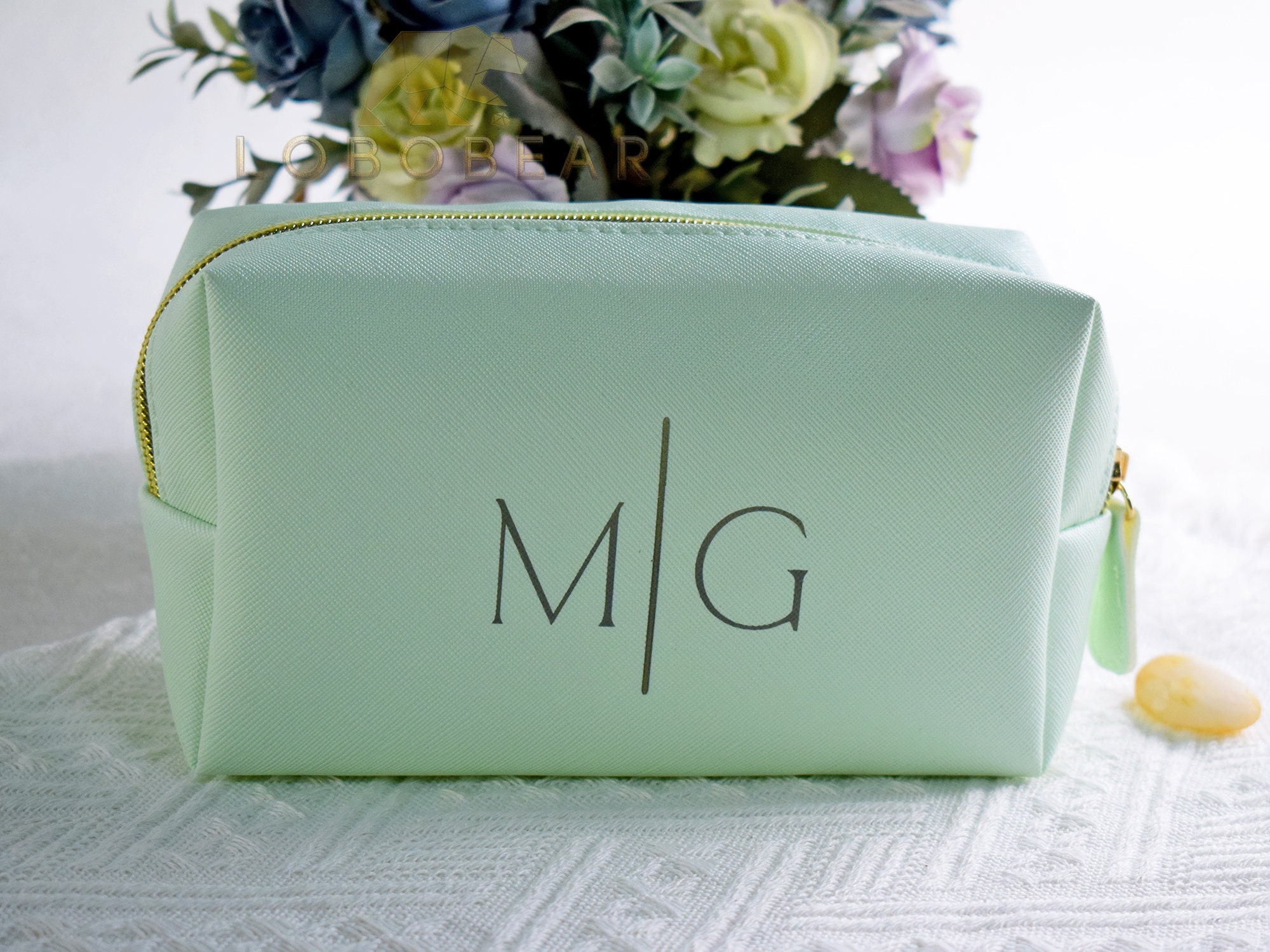 Pochette personalizzata, beauty case in pelle vegana, beauty case per il trucco, beauty case con nome personalizzato, pochette per il trucco, regalo p