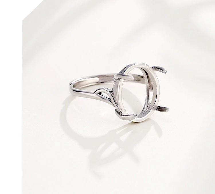 Anelli ovali in argento con griffe da 3-20 mm, incastonatura per anelli, 3 x 5 mm 4 x 6 mm 5 x 7 mm 6 x 8 mm 7 x 9 mm 8 x 10 mm 8 x 11 mm 9 x 11 mm 10