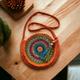 Borsa mandala colorata all'uncinetto, borsa a tracolla dal design all'uncinetto, piccola borsa a tracolla con tracolla, elegante borsa artigianale, is