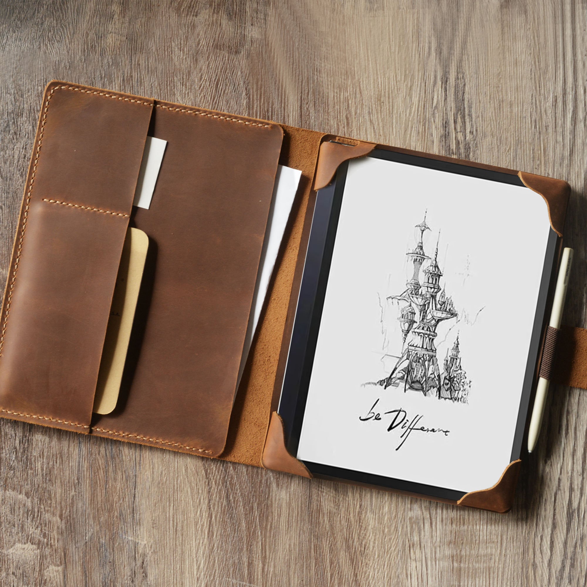 Custodia in pelle personalizzata per Onyx BOOX Tab Ultra C, Note Air 3 C, Tab Mini C, Tab X, Note Air 2 Plus, compatibile con penna LAMY e penna stand