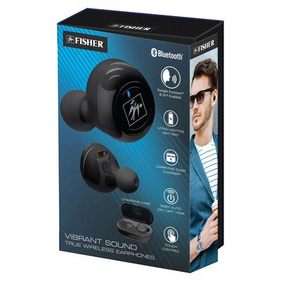 Fisher FTW210K Vibrant Sound True Wireless Earphones, Black