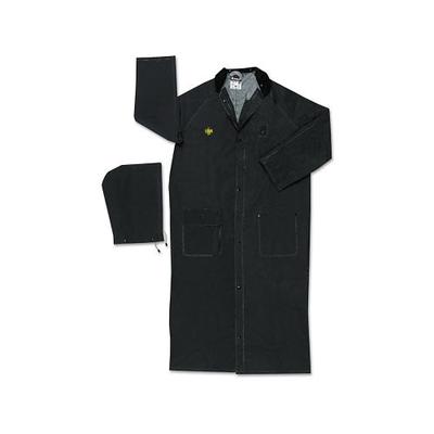 MCR Safety Classic Plus Series Rider Coat, 3X-Large, PVC/Polyester, Black (611-FR267CX3)