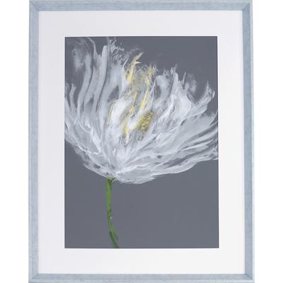 Lorell 04478 White Flower Design Framed Abstract Art, 27.50