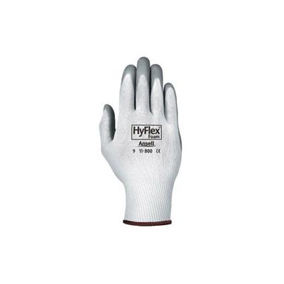 Ansell HyFlex 11-800 Nitrile Foam Palm Coated Gloves, Size 6, Gray/White (012-11-800-6)