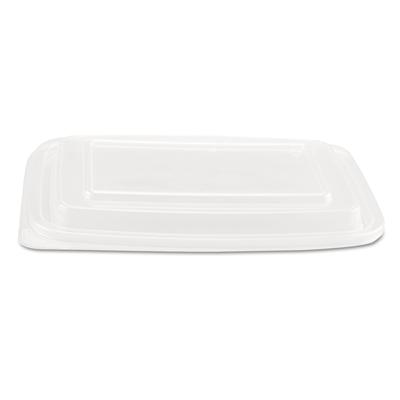 Genpak FPR932 Microwave Safe Container Lid, Plastic, Fits 24-32 oz, Rectangular, Clear, 75/Bag - Case of 300