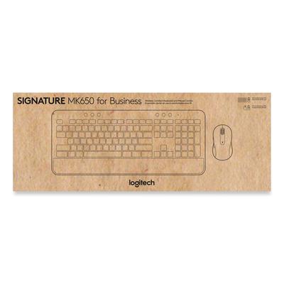 Logitech 920011018 Signature MK650 Wireless Keyboard and Mouse Combo for Business, 2.4 GHz Frequency/32 ft Wireless Range, Off White