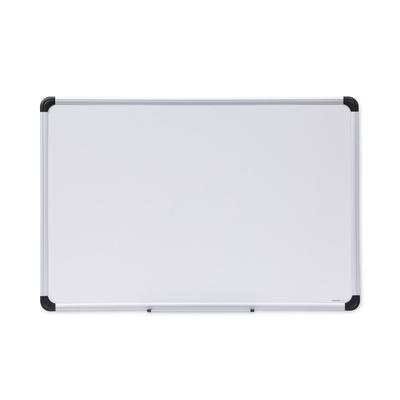 Universal Office Products 43841 Deluxe Porcelain Magnetic Dry Erase Board, 36 x 24, White Surface, Silver/Black Aluminum Frame